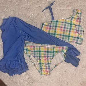 2 Piece Swimsuit With Coordinating Rash Guard